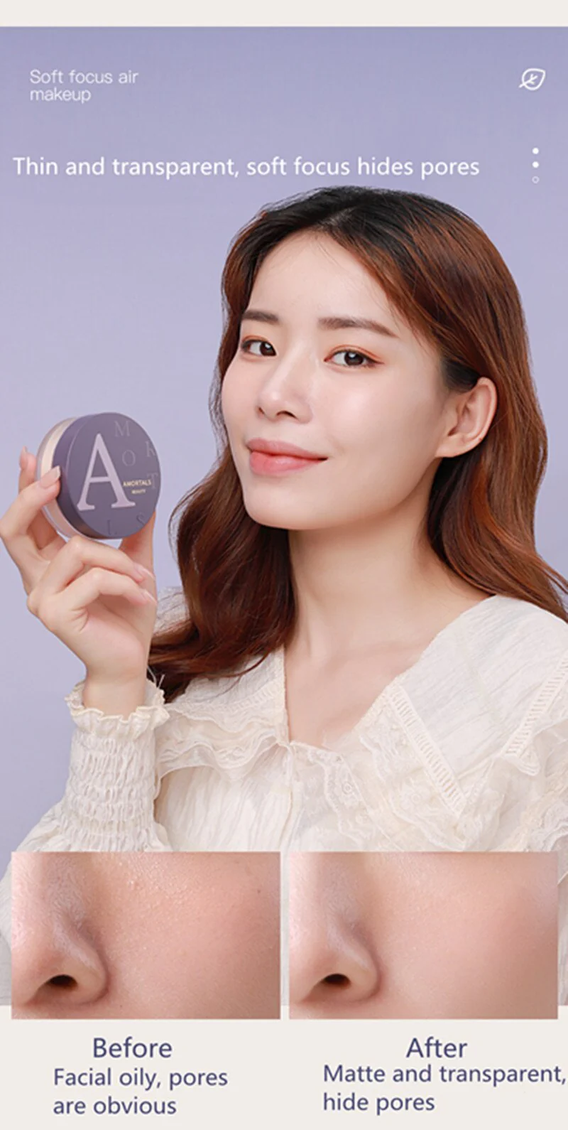 Amortals Extra Light Loose Clear Setting Foundation Powder 103 - Image 6