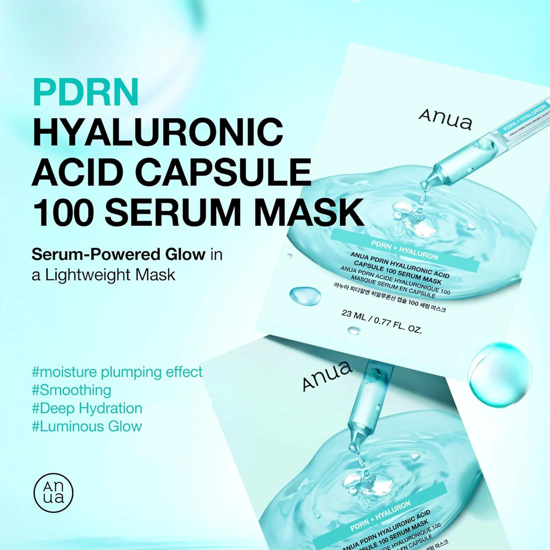Anua Pdrn Hyaluronic Acid Capsule 100 Serum Mask 23ml 1Pc - Image 2