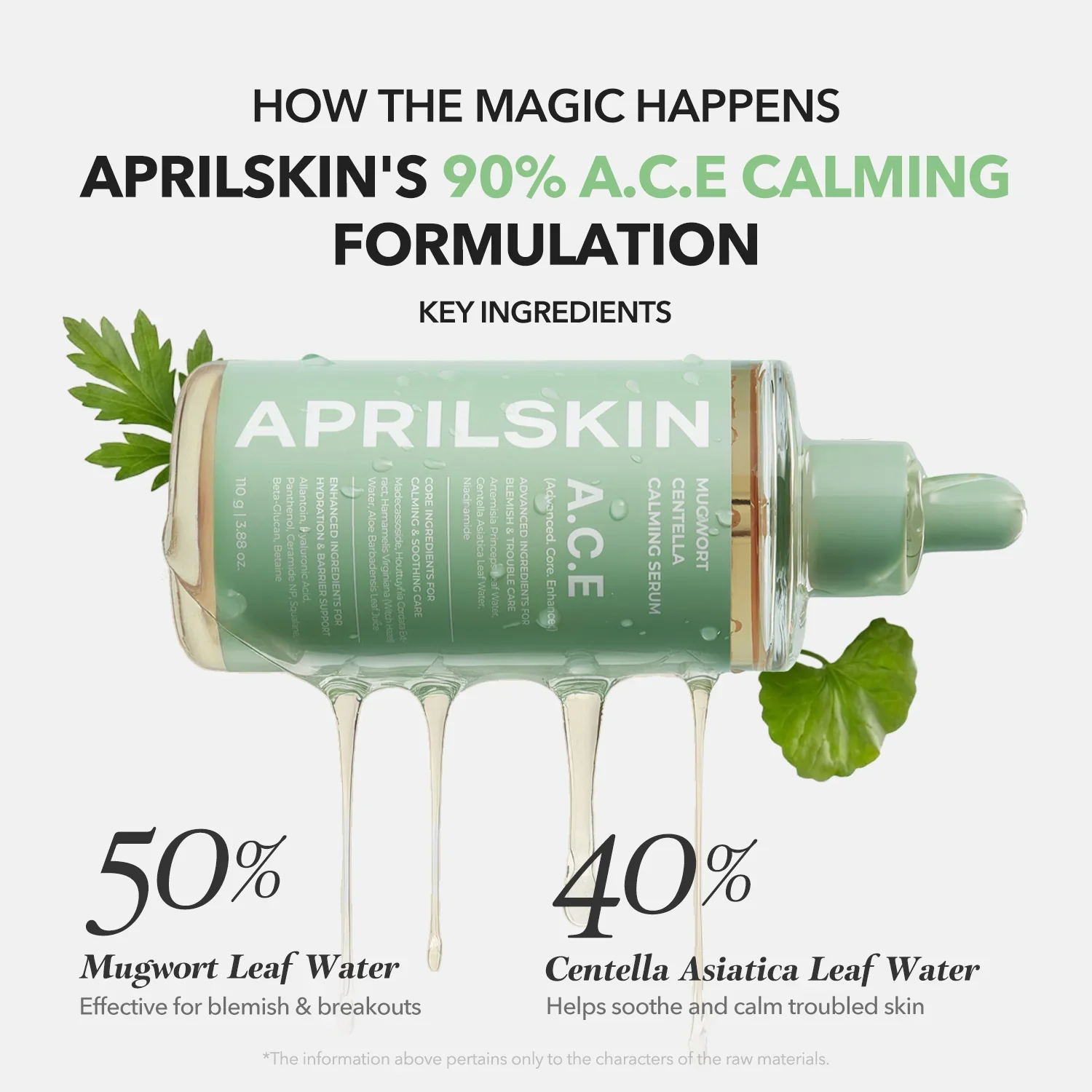 April Skin Ace Mugwort Centella Caling Serum 110g - Image 2