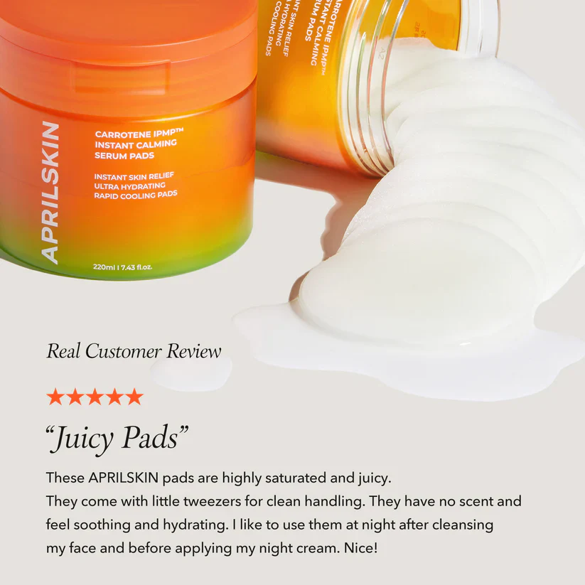 April Skin Carrotene Ipmp Instant Calming Serum Pads 220ml - Image 2