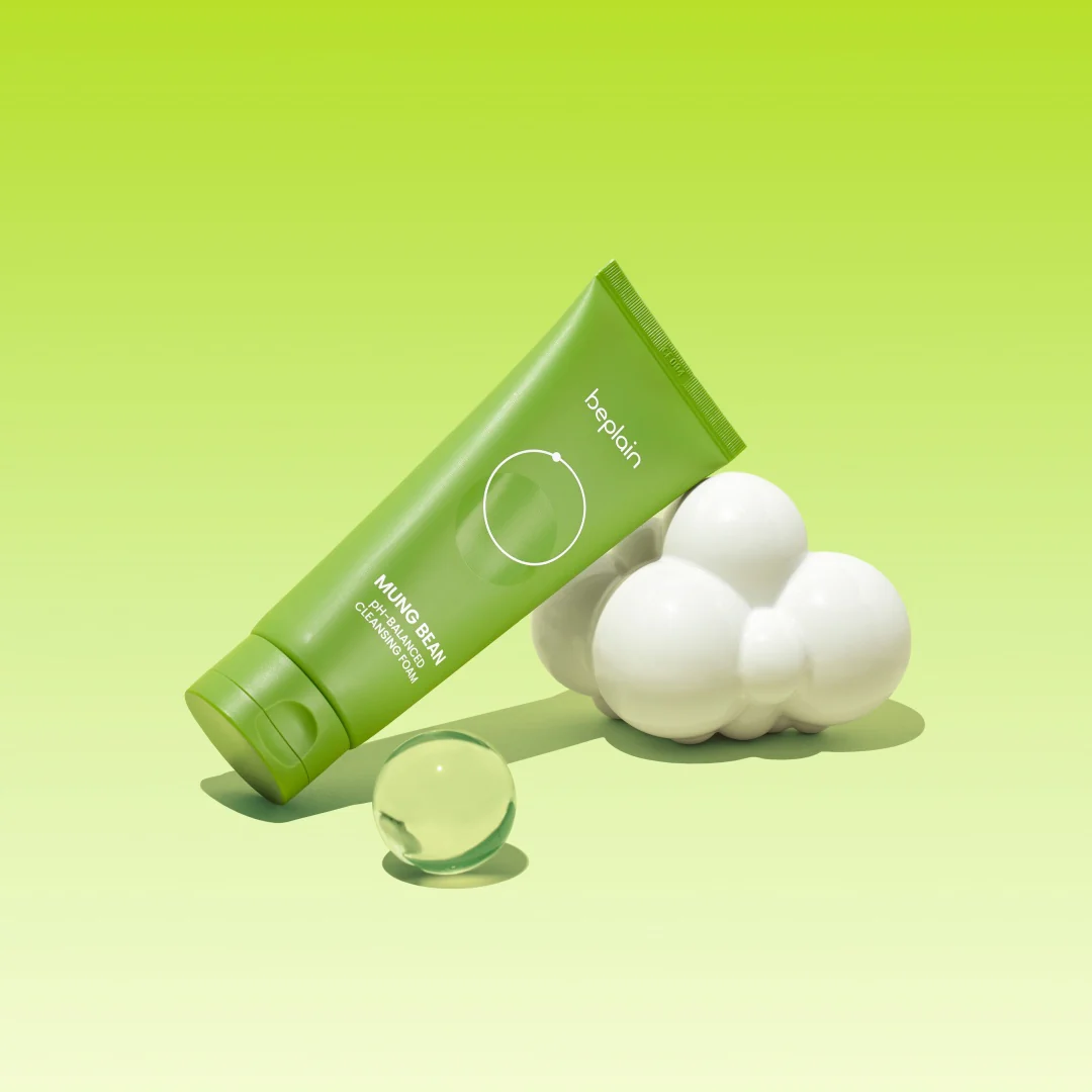 Beplain Mung Bean PH-Balanced Cleansing Foam 160ml - Image 2