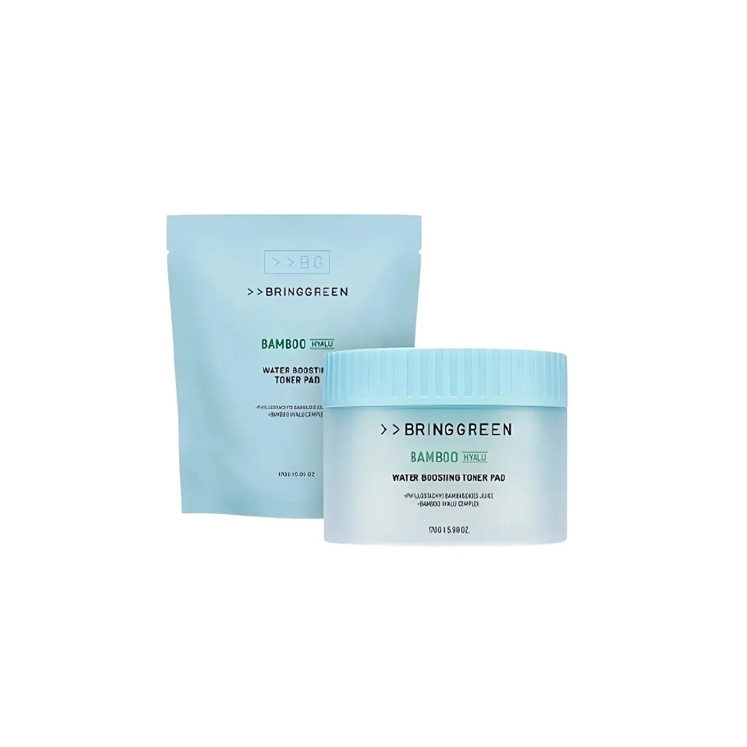 Bringgreen Bamboo Hyalu Water Boosting Toner Pad 80ea+80ea Refill