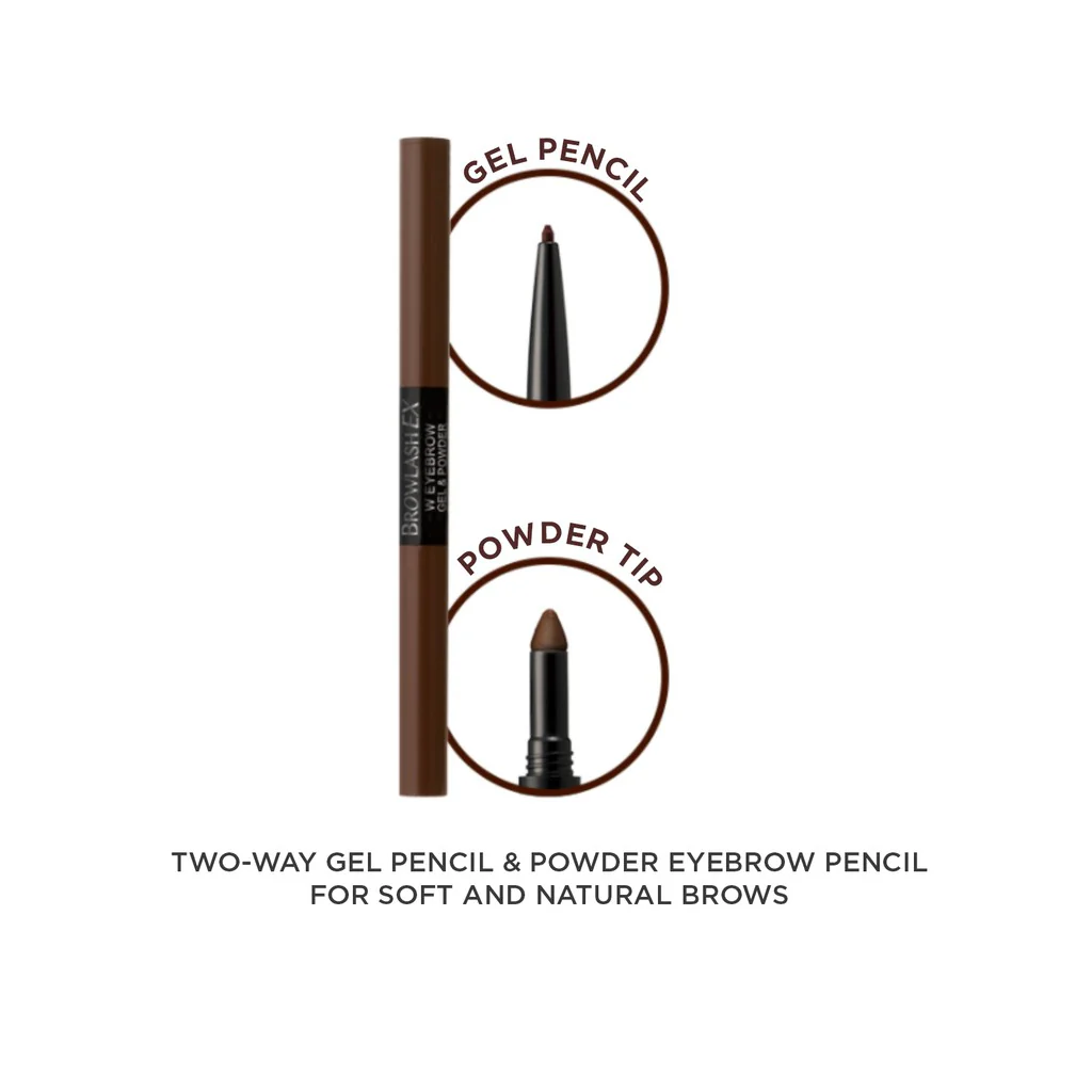 Browlash EX Water Strong W Eyebrow Gel Pencil & Powder Royal Brown - Image 2
