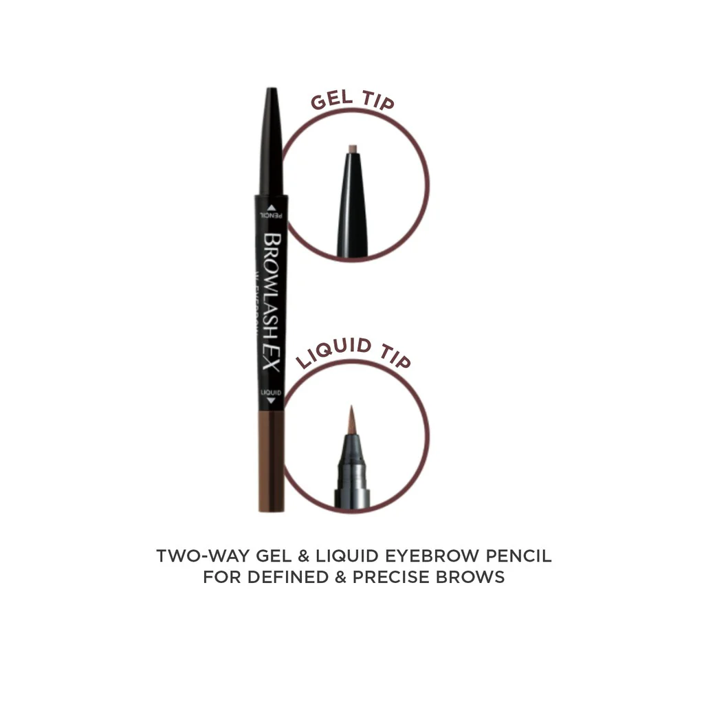 Browlash EX Water Strong W Eyebrow Pencil & Liquid Natural Brown - Image 2
