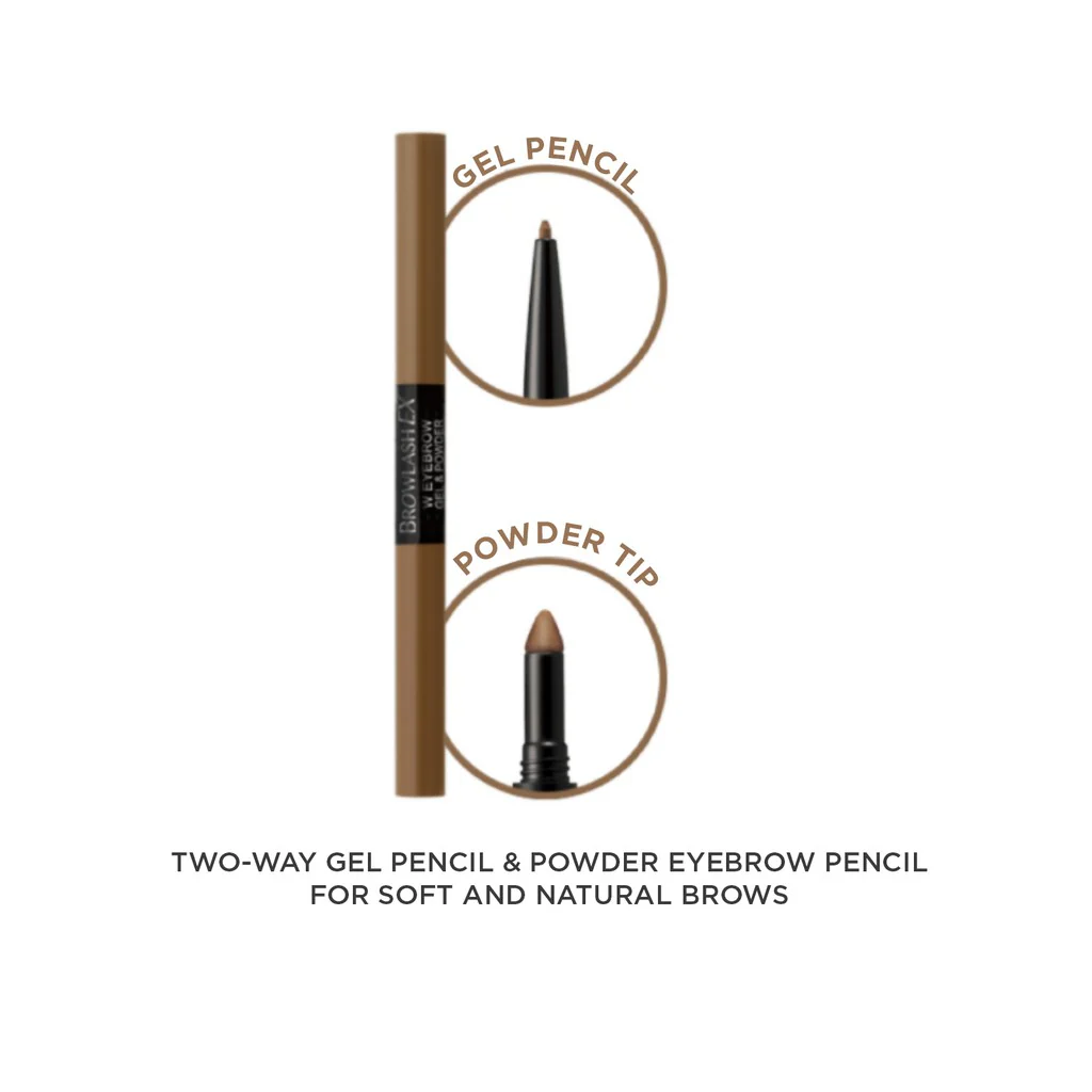 Browlash EX Water Strong W Eyebrow Gel Pencil & Powder Light Brown - Image 2
