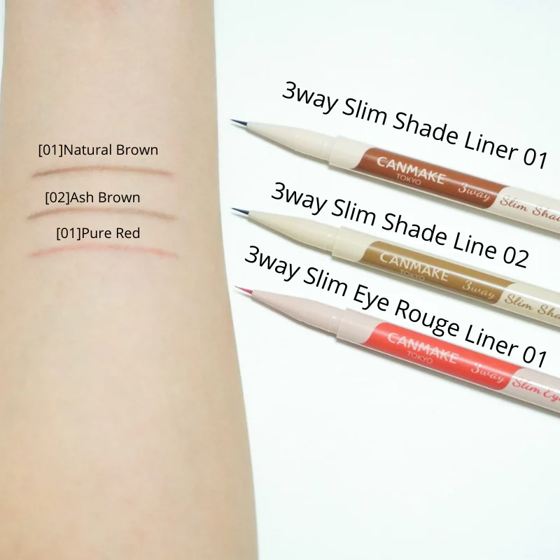 Canmake 3way Slim Eye Rouge Liner 01 Pure Red - Image 3