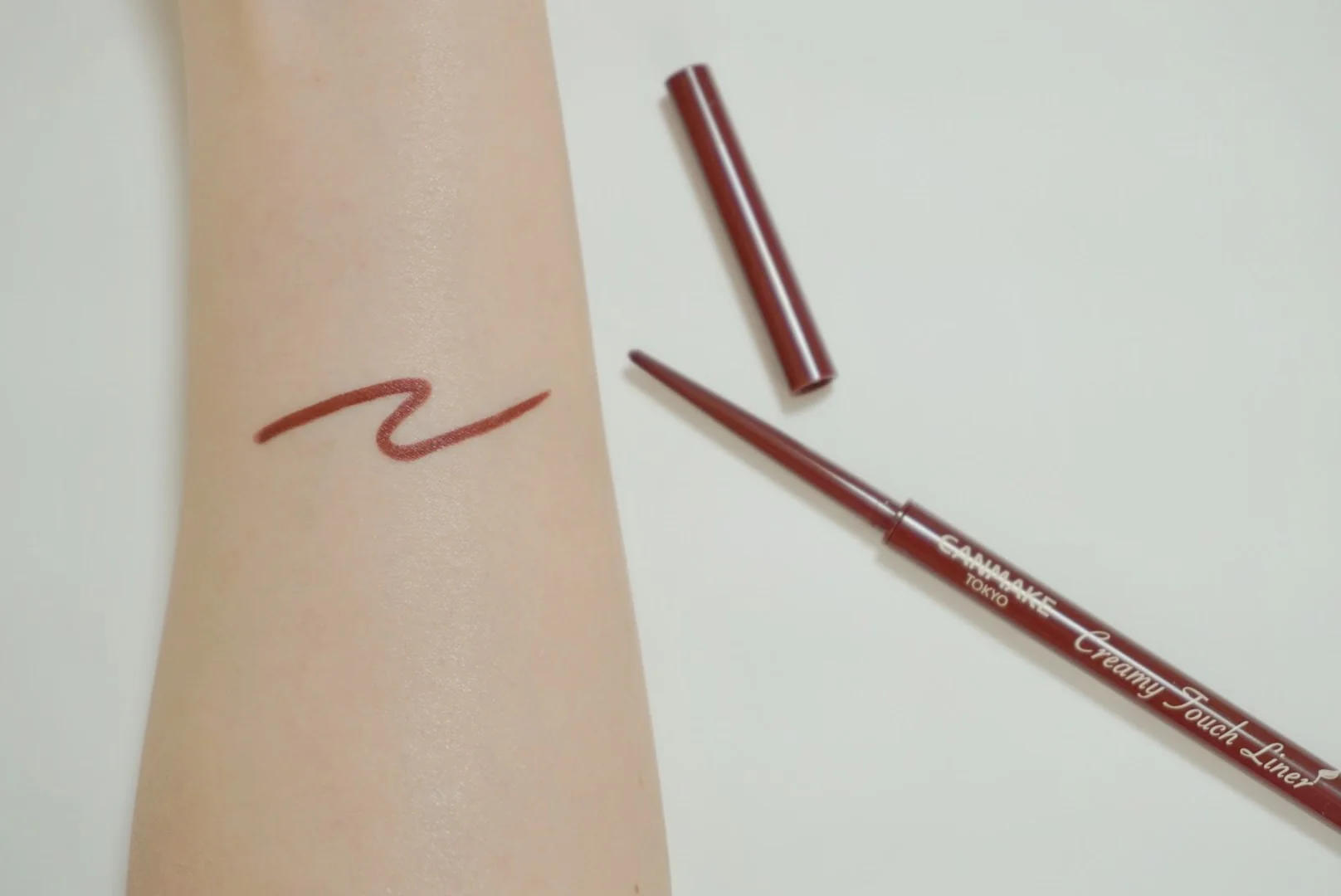 Canmake Creamy Touch Liner 04 Garnet Burgundy - Image 3
