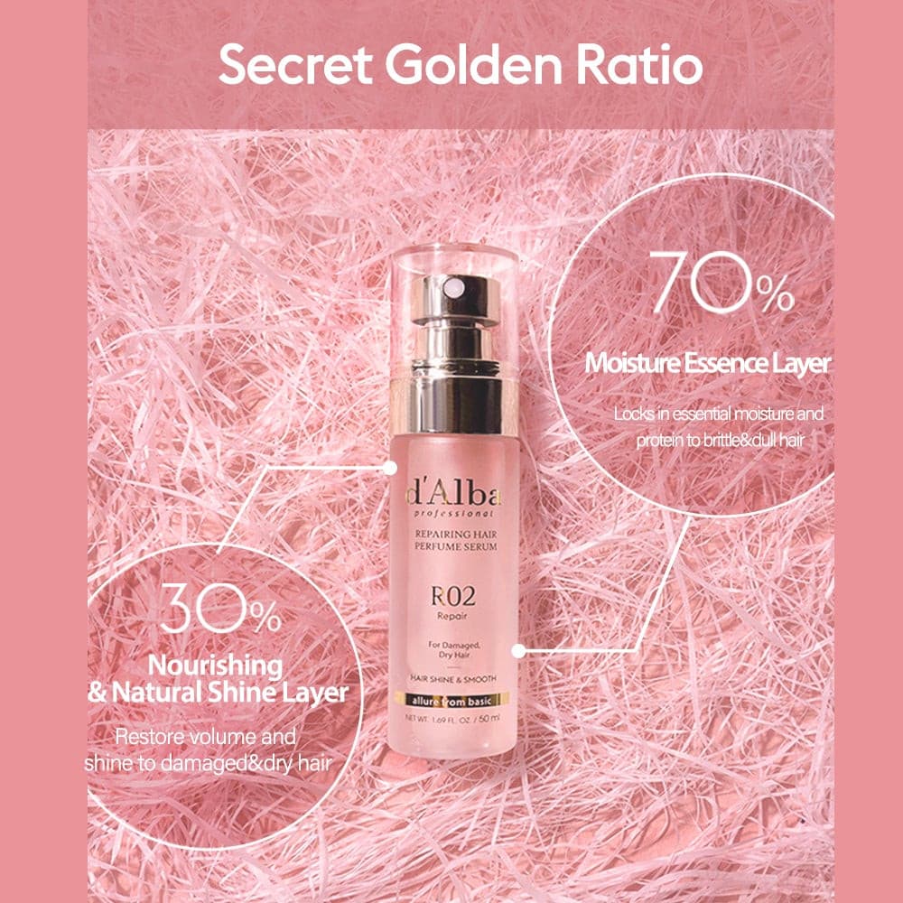 d'Alba Professional Repairing Hair Perfume Serum 50ml - Image 5