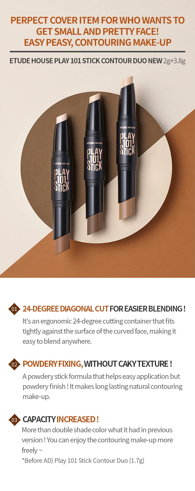 Etude House Play 101 Stick Contour #2 Intense - Image 2