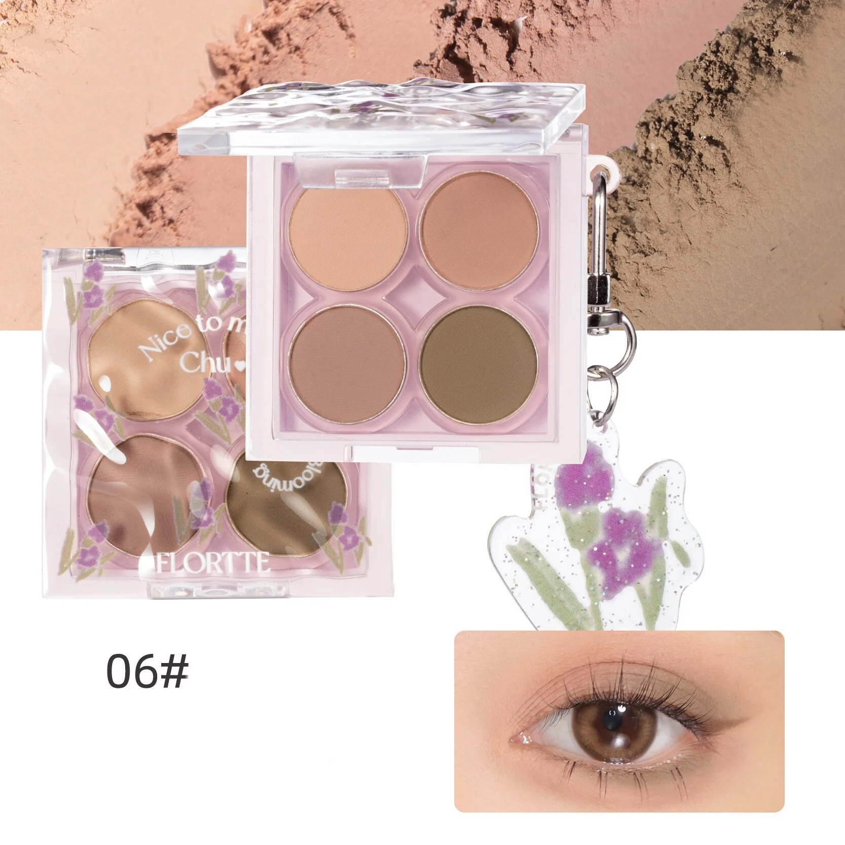 Flortte Nice to Meet Chu 4-color Eyeshadow Palette 4g - Image 15