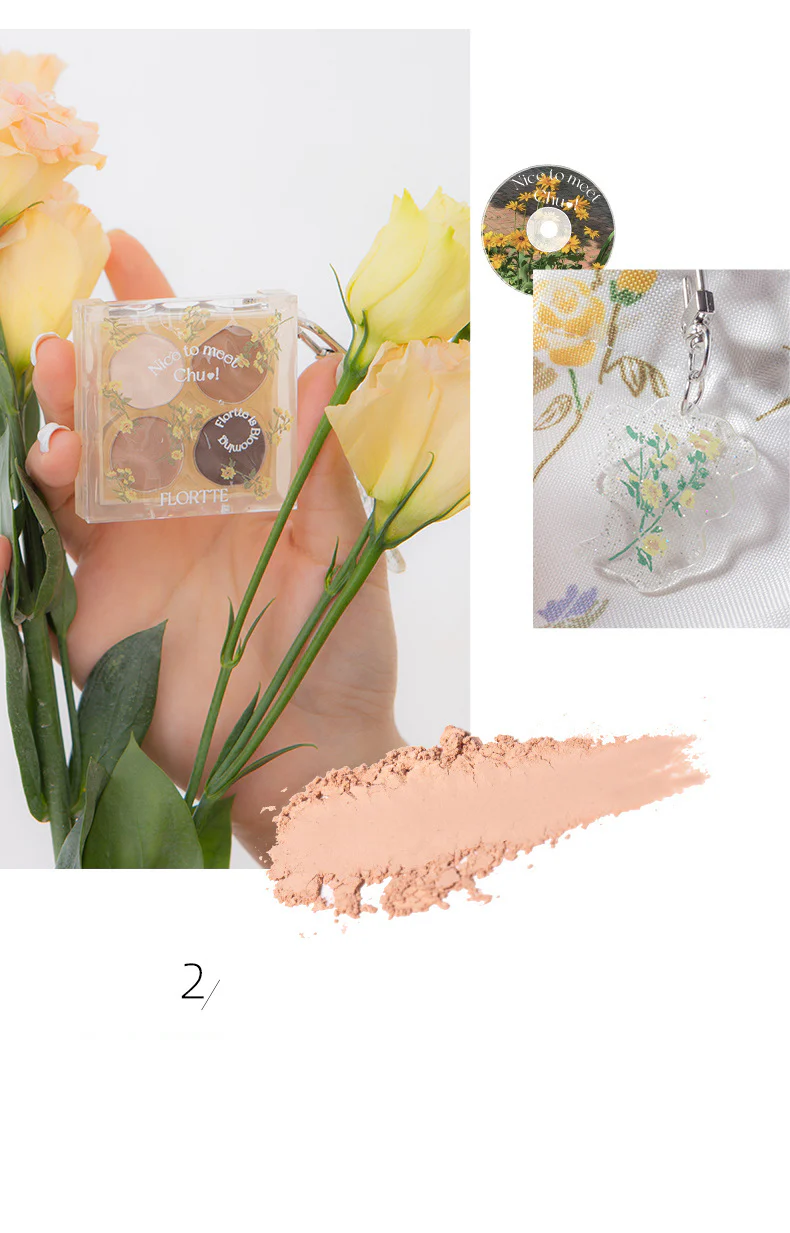 Flortte Nice to Meet Chu 4-color Eyeshadow Palette 4g - Image 6