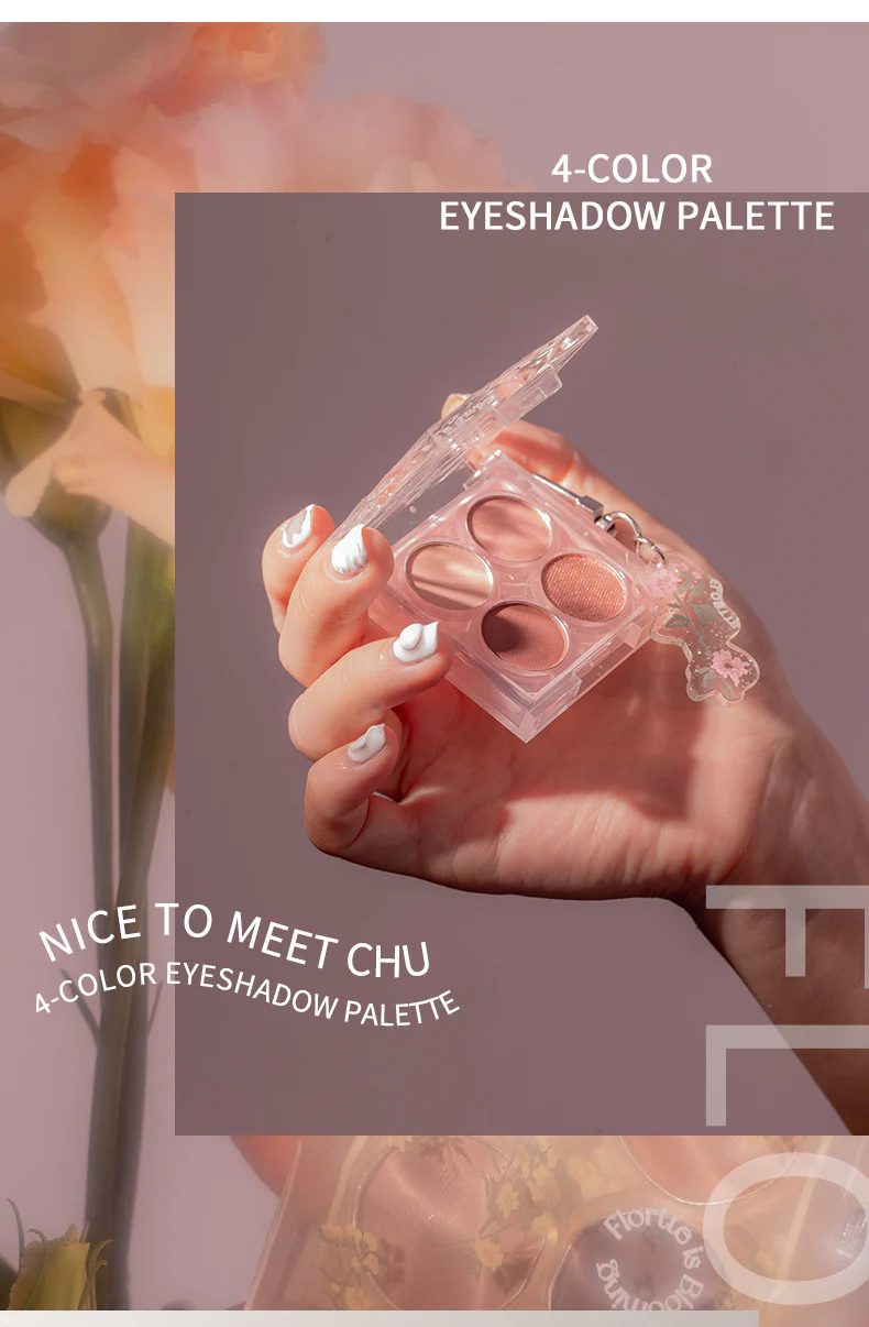 Flortte Nice to Meet Chu 4-color Eyeshadow Palette 4g - Image 8