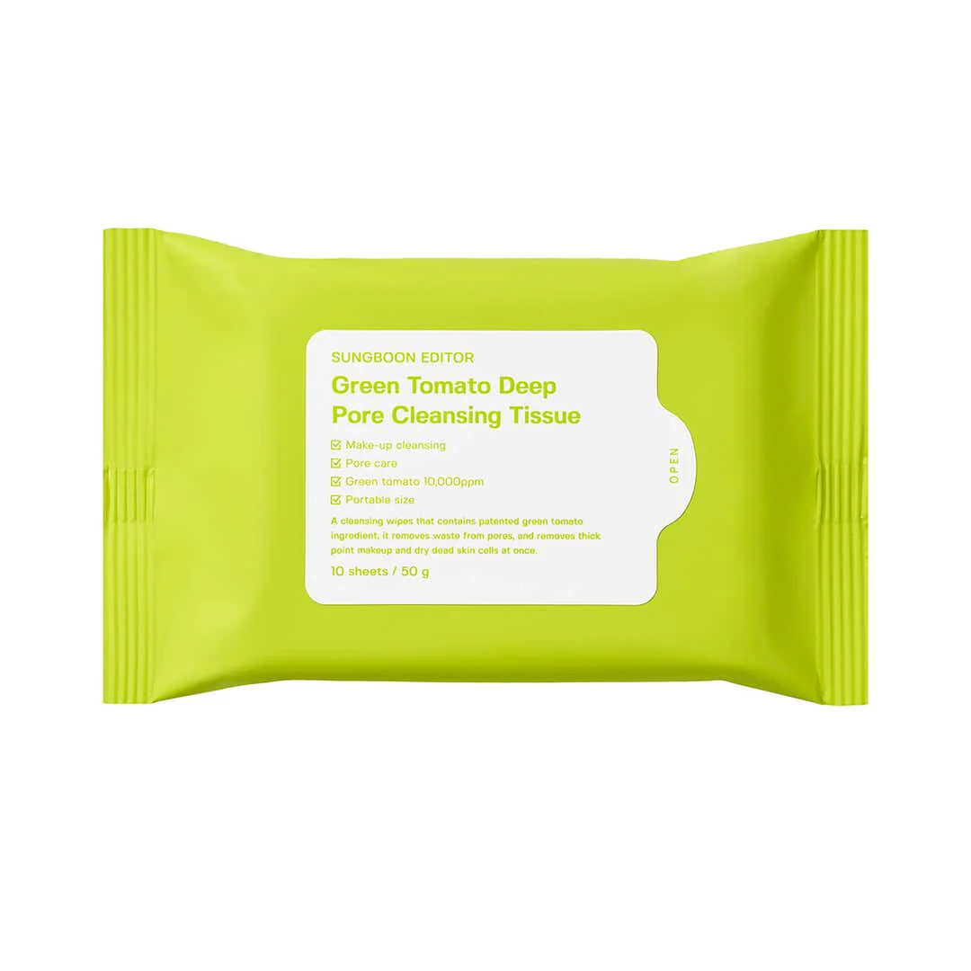 Sungboon Editor Green Tomato Deep Pore Cleansing Tissue 50g (10pcs)