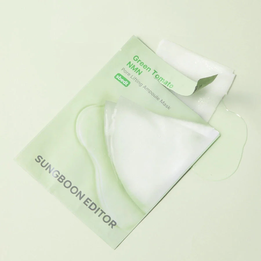 Sungboon Editor Green Tomato NMN Pore Lifting Ampoule Mask 1Box - Image 4