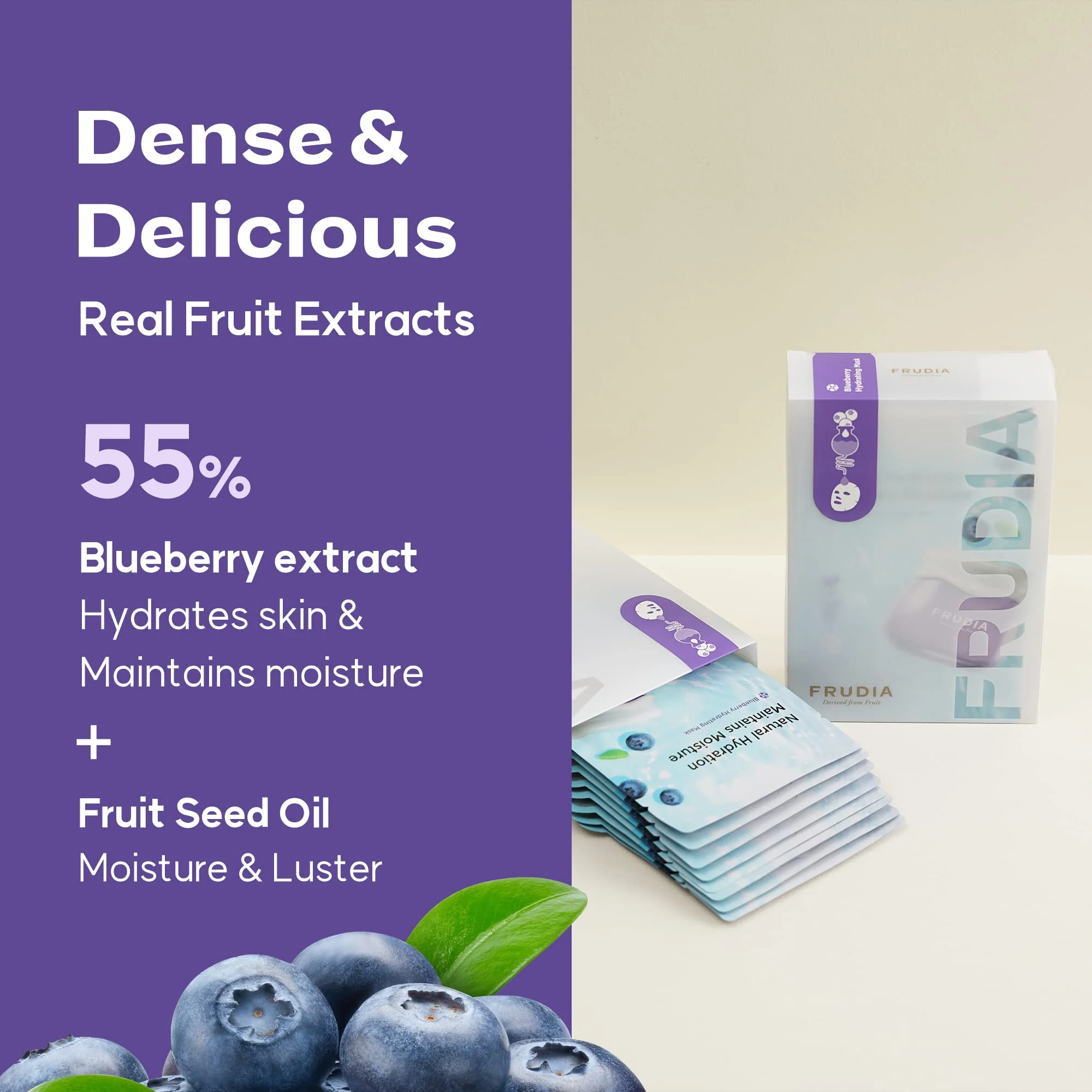 Frudia Blueberry Hydrating Mask 1Pcs - Image 2