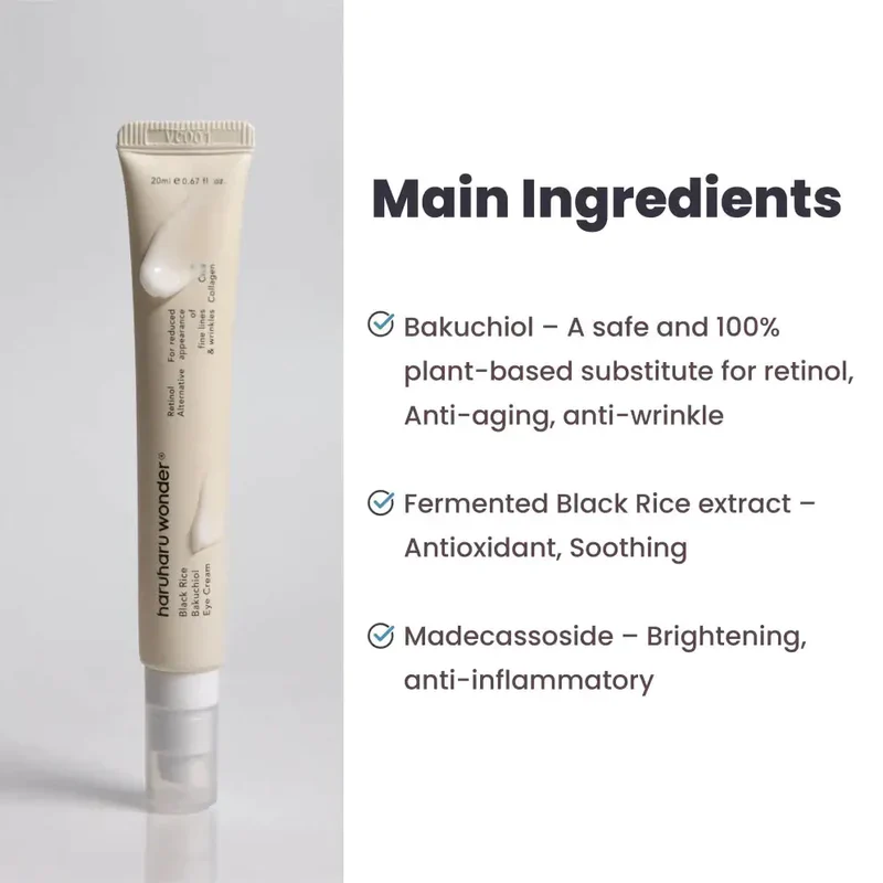 Haruharu Wonder Black Rice Bakuchiol Eye Cream 20ml - Image 2