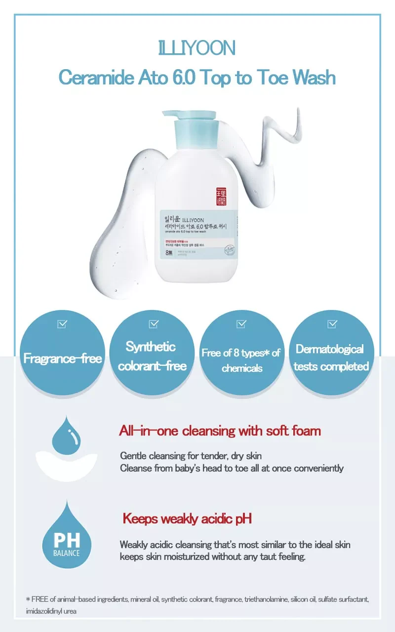 Illiyoon Ceramide Ato 6.0 Top to Toe Wash 500ml - Image 4