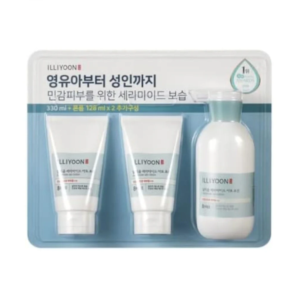 Illiyoon ceramide ato lotion 330ml+128ml*2 - Image 2