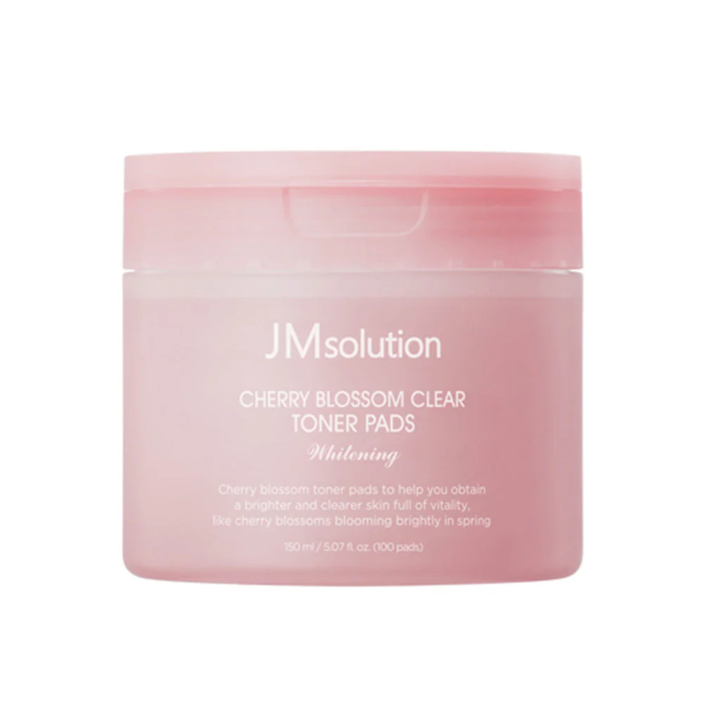 JM Solution Cherry Blossom Clear Toner Pad 100 Pads - Image 2