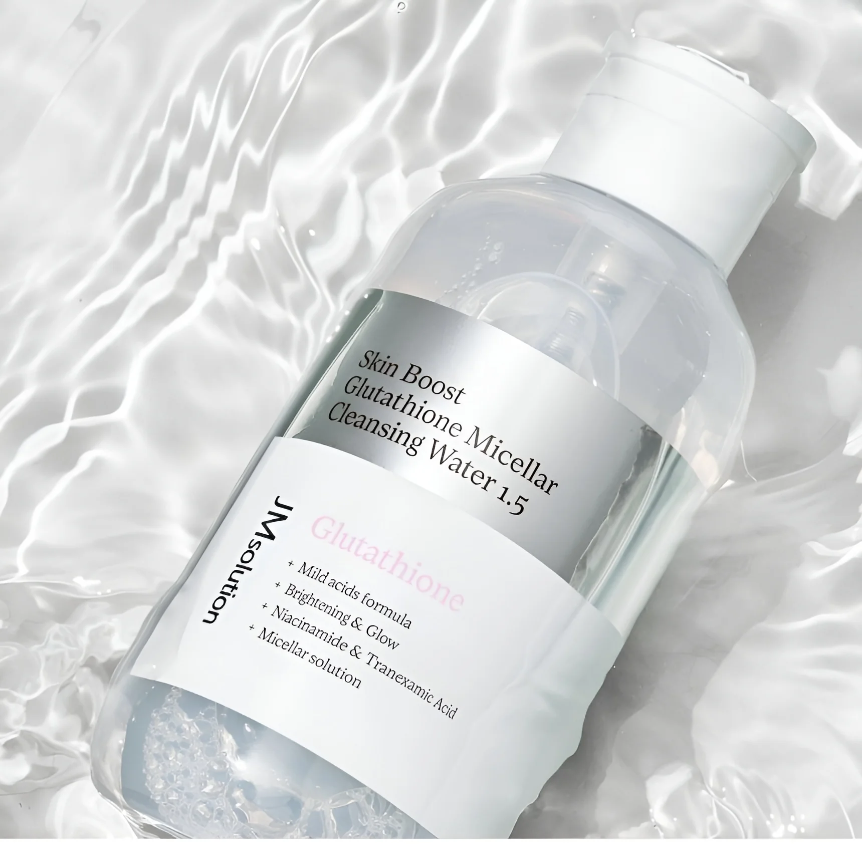 JM Solution Skin Boost Glutathione Micellar Cleansing Water 1.5 500ml - Image 2