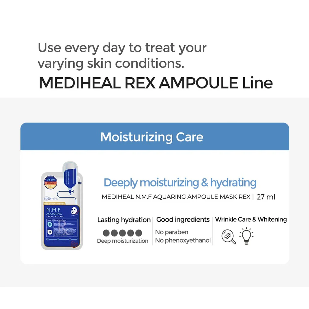 Mediheal NMF Aquaring Ampoule Mask 1Pcs - Image 5
