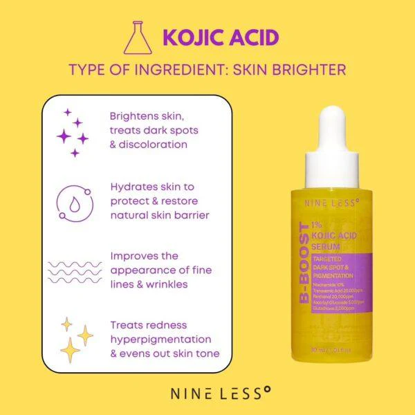 Nineless B-Boost 1% Kojic Acid Serum 30ml - Image 2