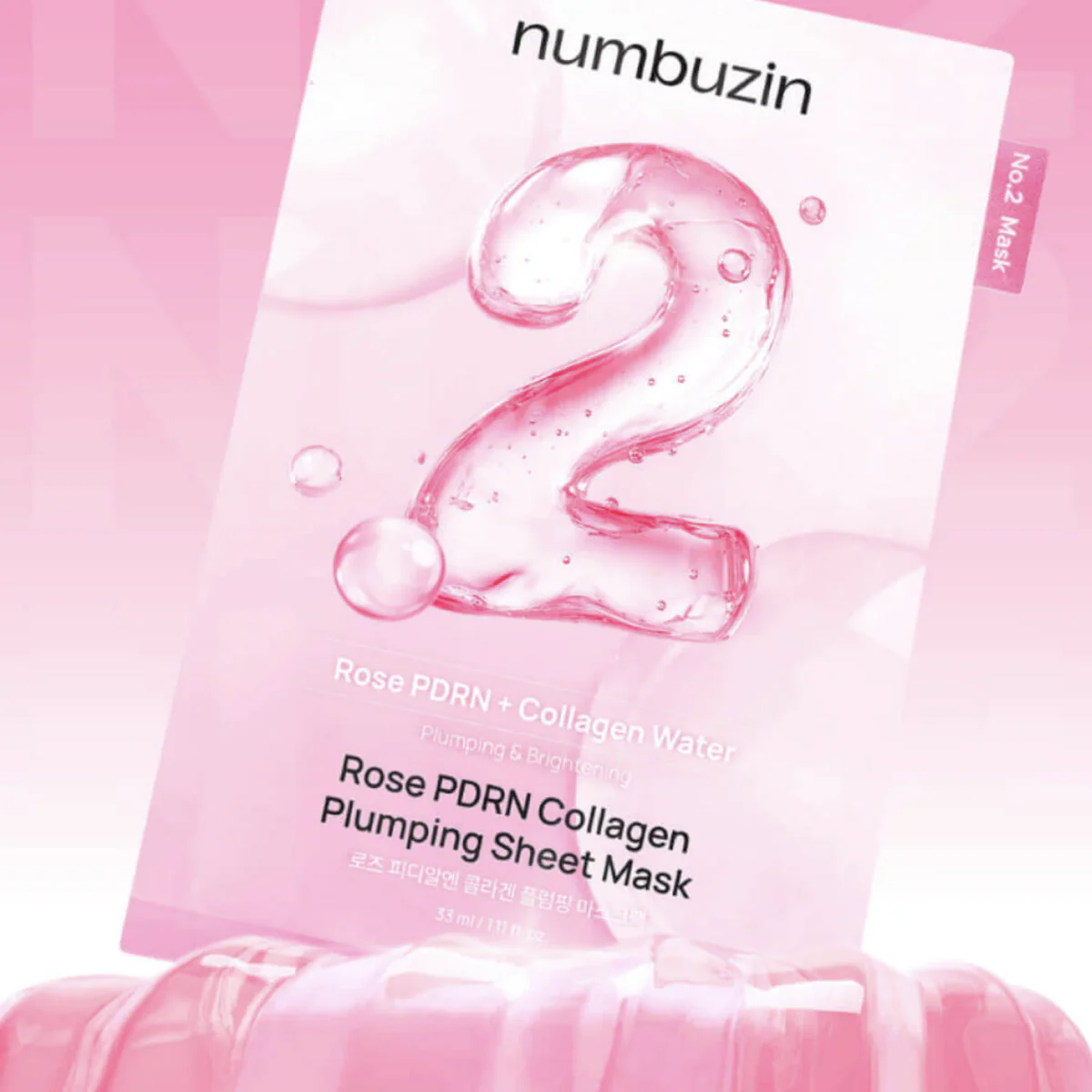 Numbuzin No.2 Rose PDRN Collagen Plumping Mask 1Pc - Image 2