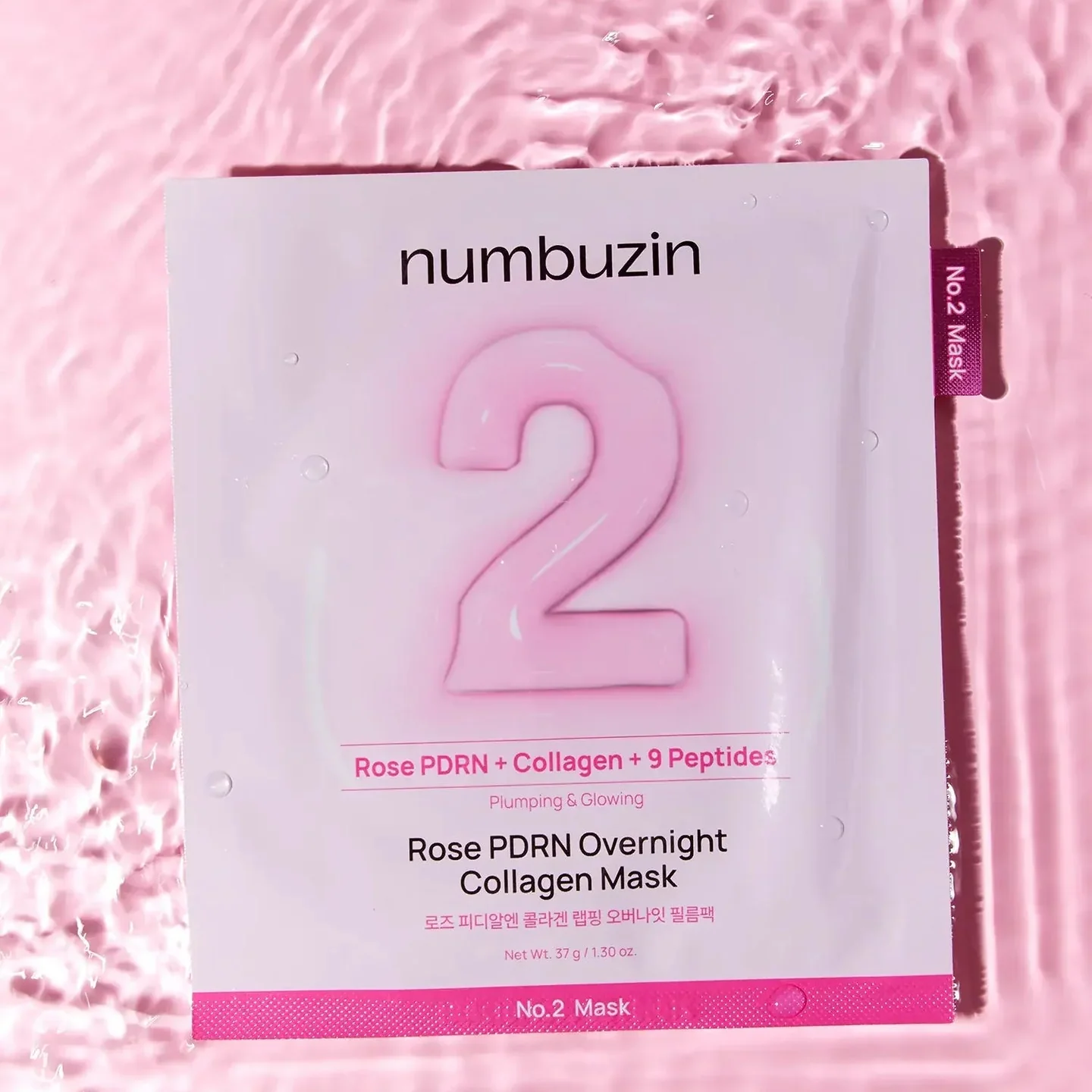 Numbuzin No.2 Rose PDRN Overnight Collagen Mask 1Pc - Image 5