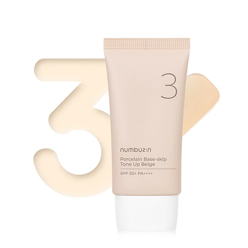 Numbuzin No.3 Porcelain Base-Skip Tone Up Beige 50ml - Image 2