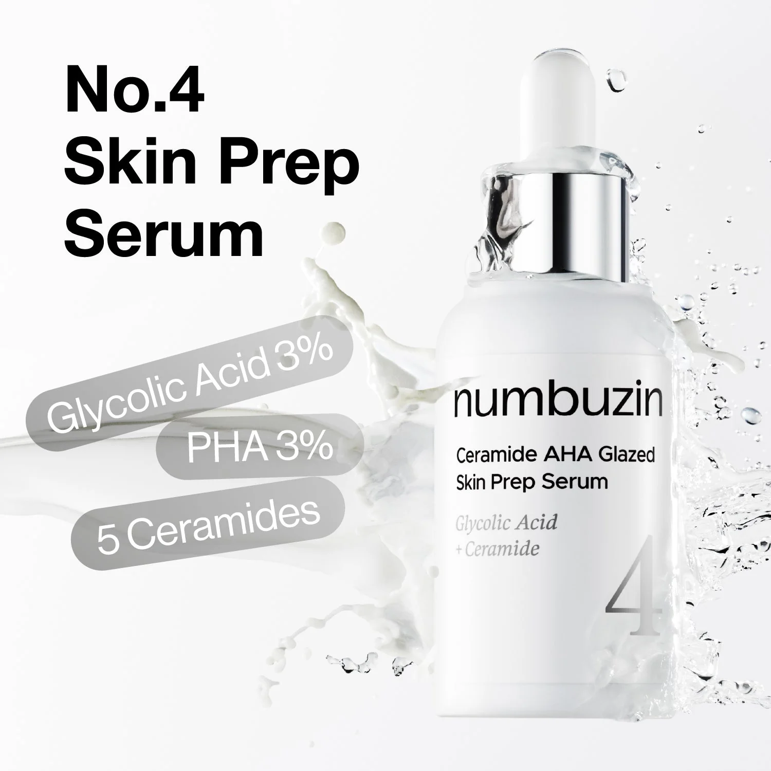 Numbuzin No.4 Ceramide Aha Glazed Skin Prep Serum 50ml - Image 2