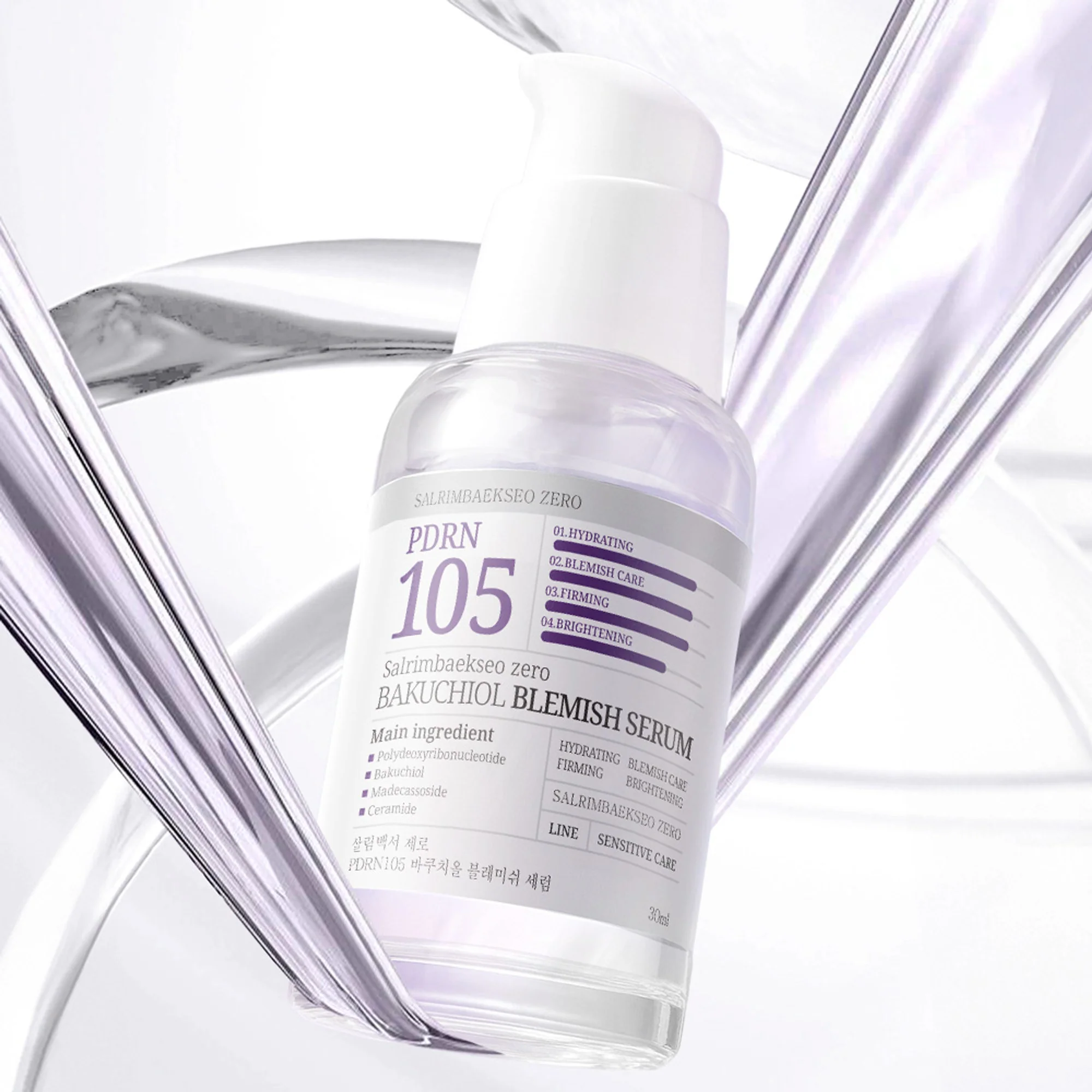 SALRIMBAEKSEO ZERO PDRN105 Bakuchiol Blemish Serum 30ml - Image 3