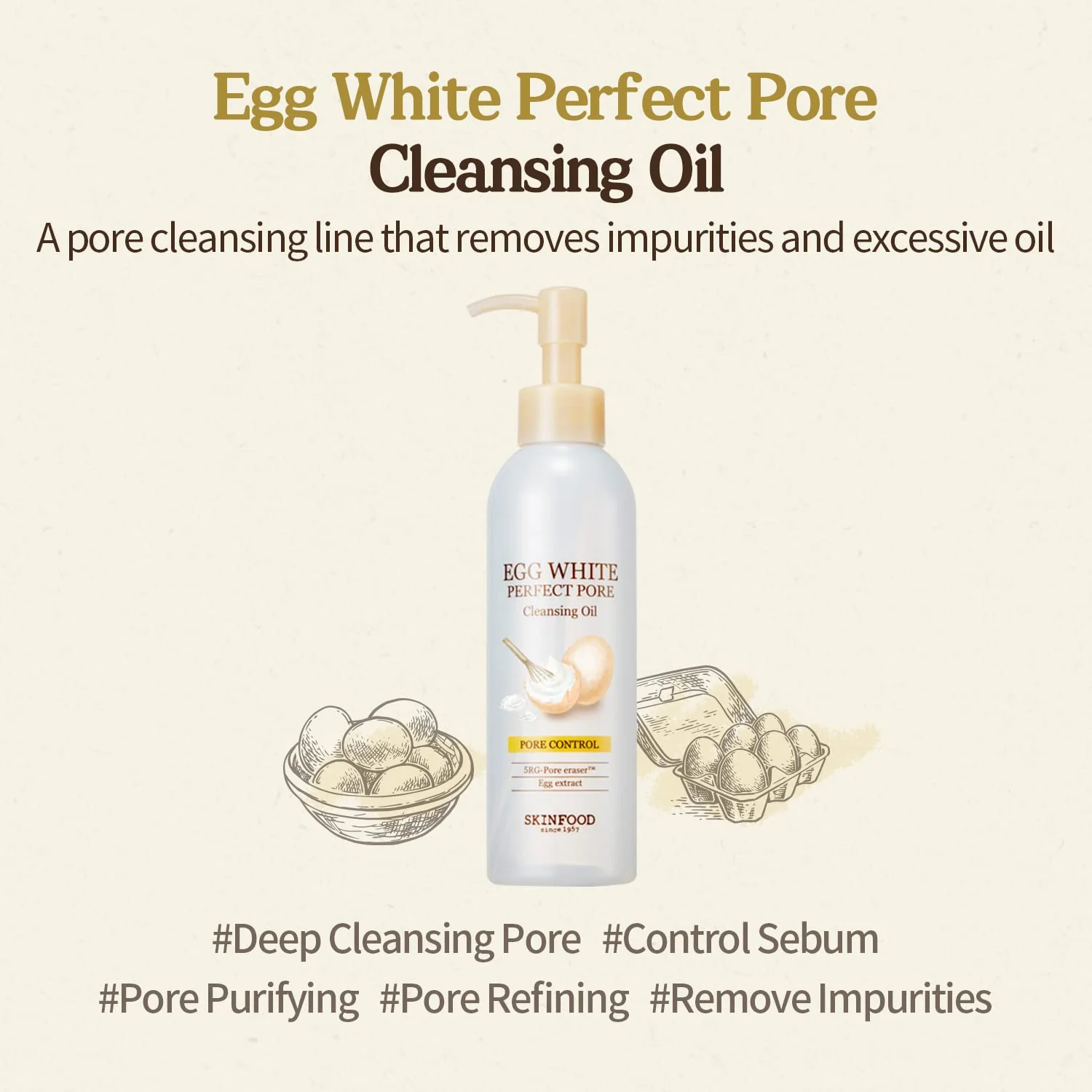 Skinfood Egg White Perfect Pore Cleansing Oil 200ml - Image 3