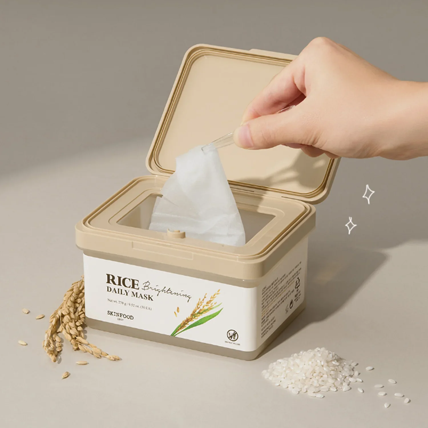 Skinfood Rice Brightening Daily Mask 30 Sheets - Image 3