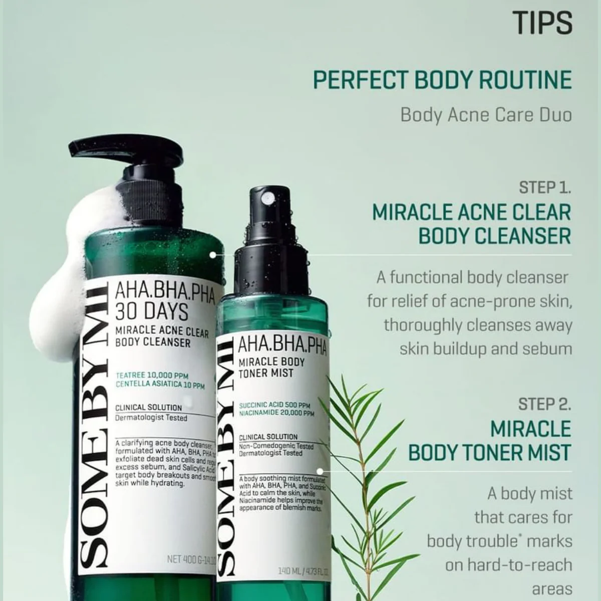 Some By Mi AHA BHA PHA Miracle Body Toner Mist 140ml - Image 4