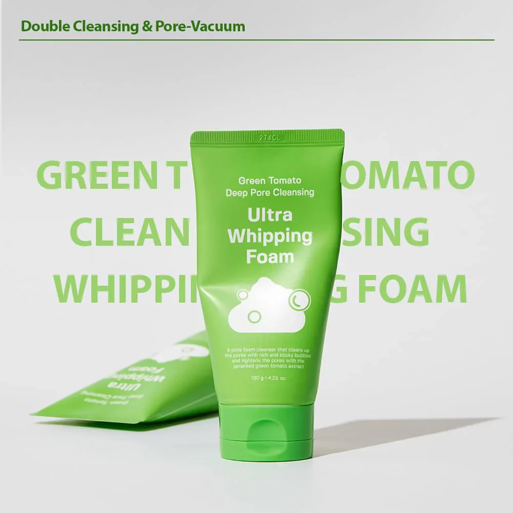 Sungboon Editor Green Tomato Deep Pore Cleansing Ultra Whipping Foam 120g - Image 2