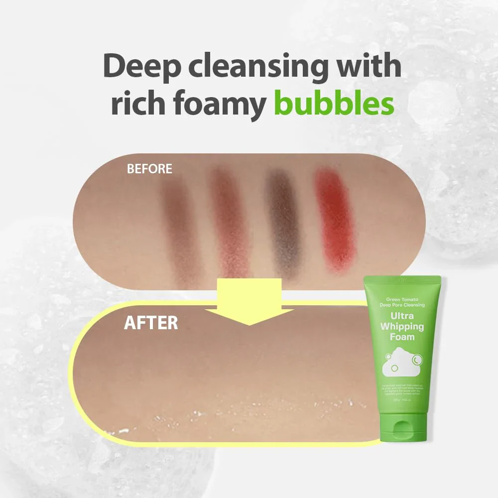 Sungboon Editor Green Tomato Deep Pore Cleansing Ultra Whipping Foam 120g - Image 4