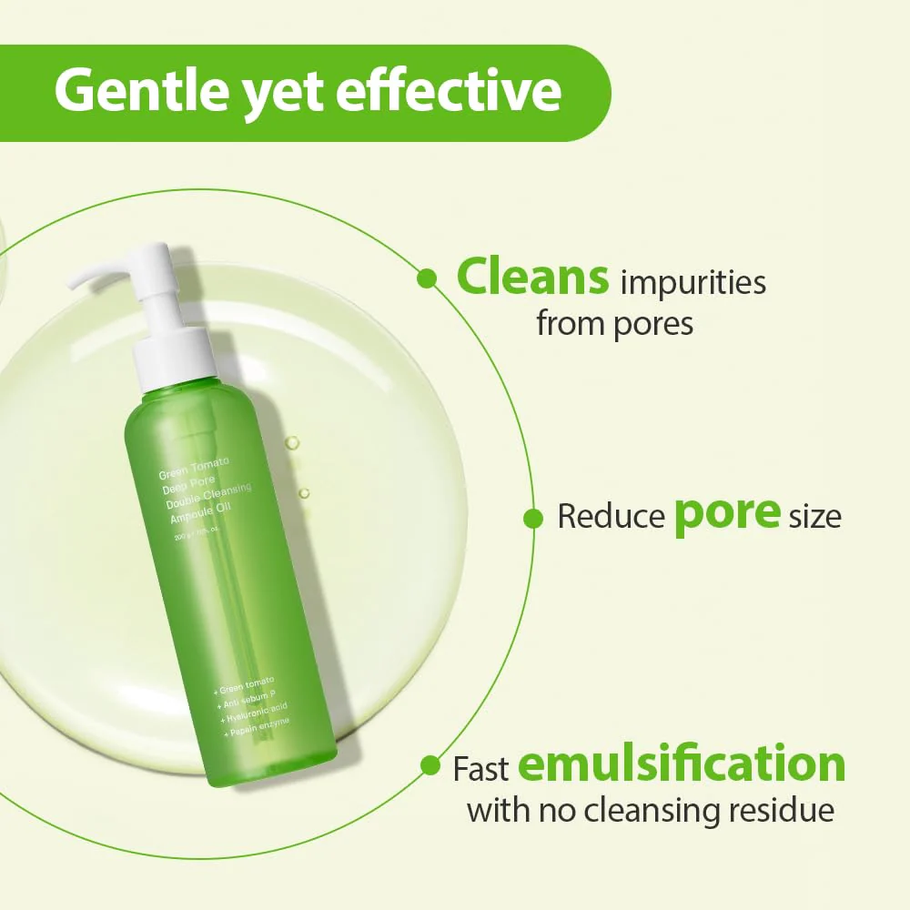 Sungboon Editor Green Tomato Double Cleansing Ampoule Oil 200g - Image 5