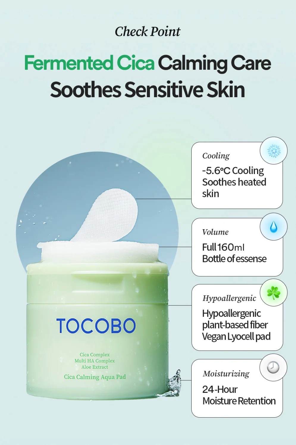 TOCOBO Cica Calming Aqua Pad - Image 2