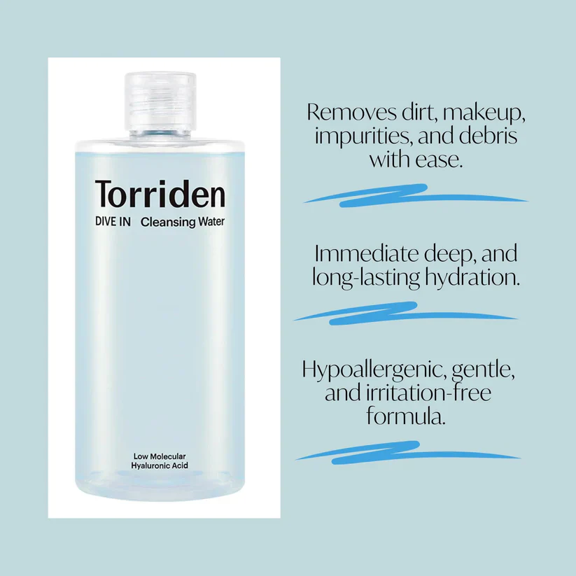 Torriden Dive-In Low Molecule Hyaluronic Acid Cleansing Water 400ml - Image 2